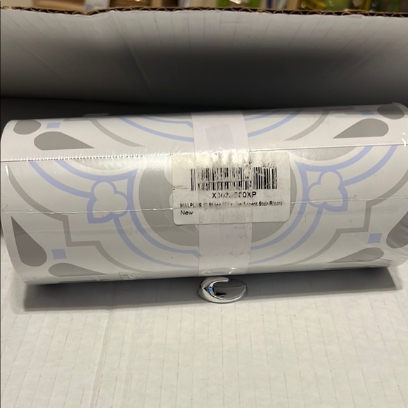 Peel and Stick Floral Pattern Elegant Blue and Gray Stair Riser Decals - Picture 11 of 12